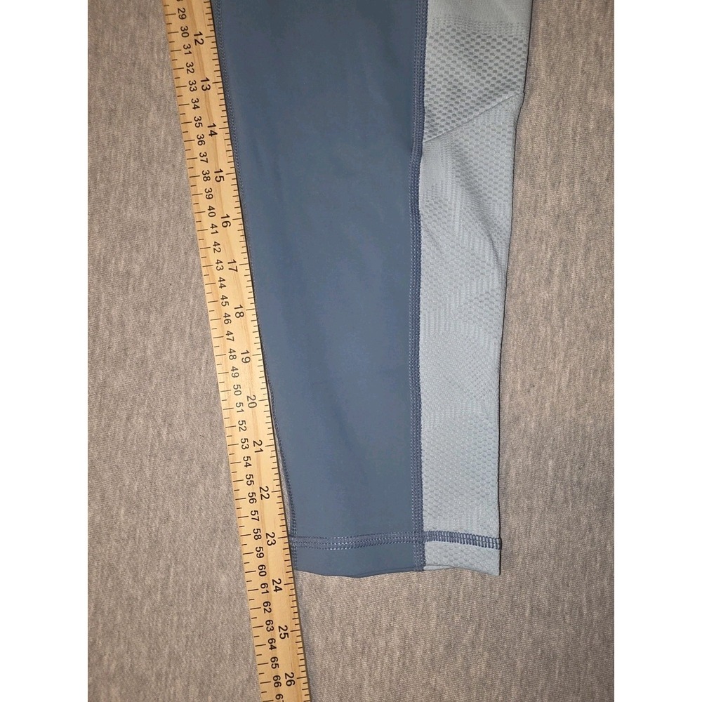 Nike Pro High-Waisted 7/8 Training Aqua Blue Leggings XL DX0063-440 - Picture 8 of 9